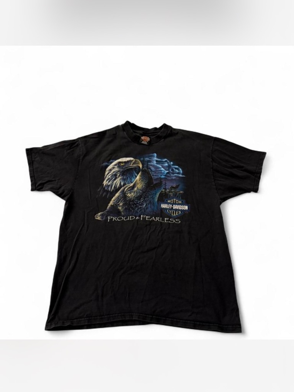 Men's Vintage 1997 Harley-Davidson Proud & Fearless Eagle T-Shirt